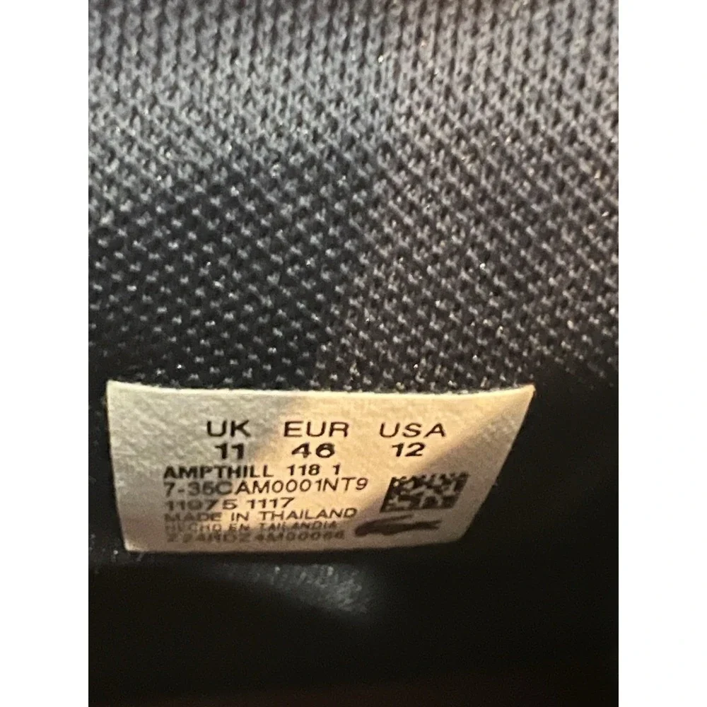 Lacoste Ampthill CS Blue Chukka Sneakers Men's Size 12‎